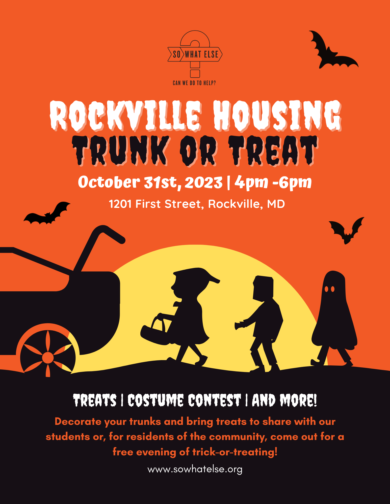 Trunk or Treat @ Rockville Housing – So What Else Inc